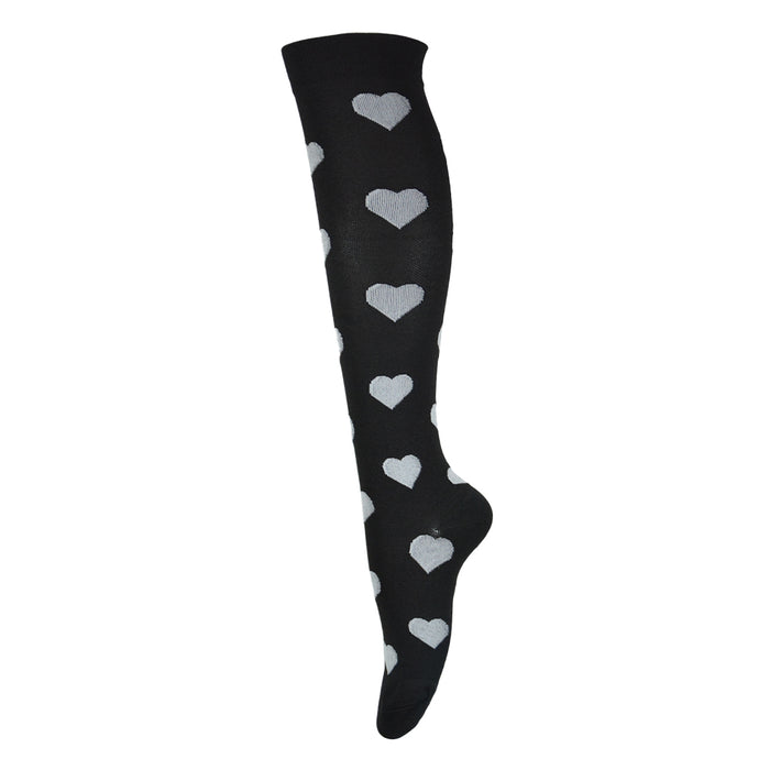 Bucanera compresion nylon corazones blancos 143-144