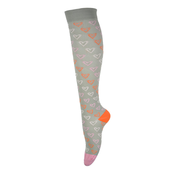 Bucanera compresion nylon corazones colores gris 153-154