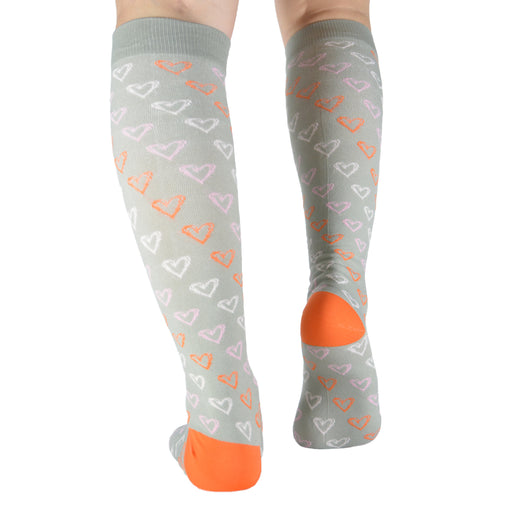 Bucanera compresion nylon corazones colores gris 153-154