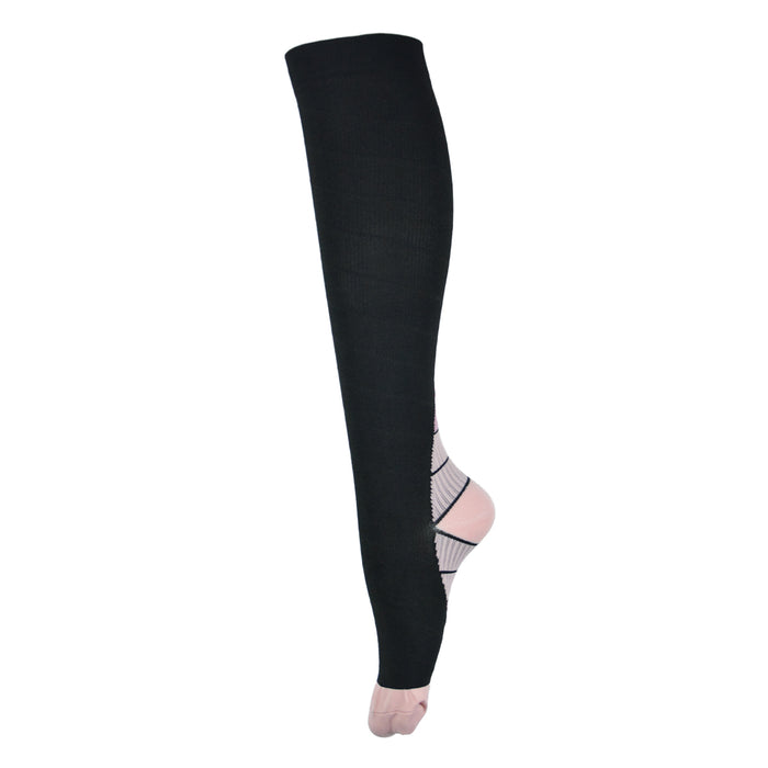 Bucanera compresion nylon negra rosado 147-148