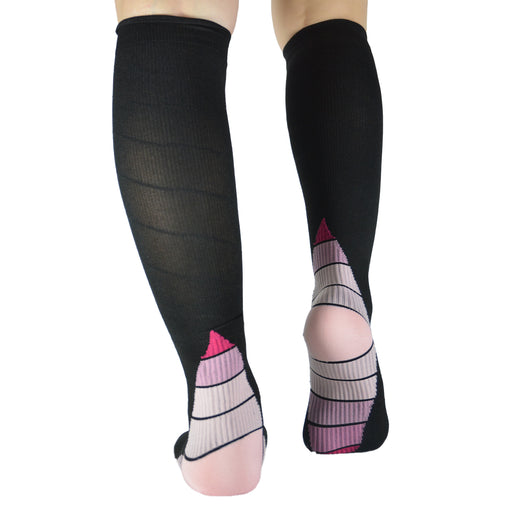 Bucanera compresion nylon negra rosado 147-148