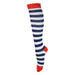 Bucanera compresion nylon raya blanca azul 137-138
