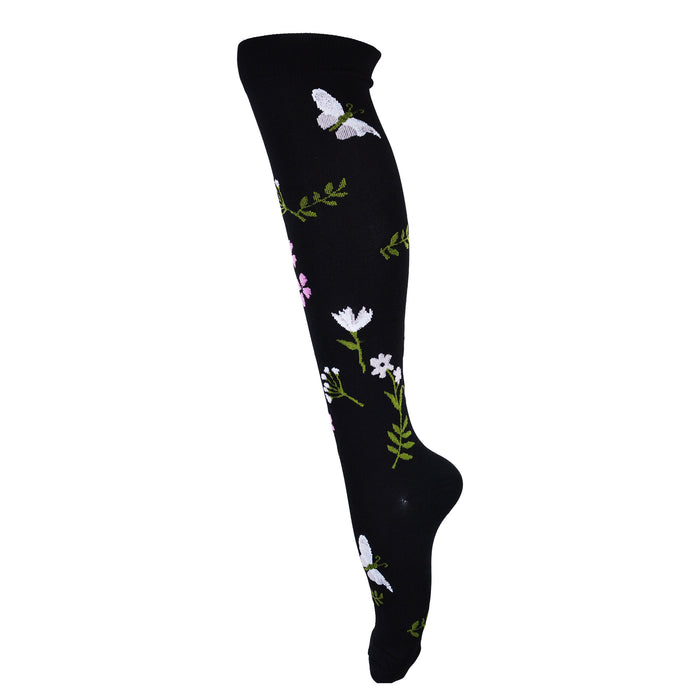 Bucanera largo nylon compresion mariposas flores 39-40