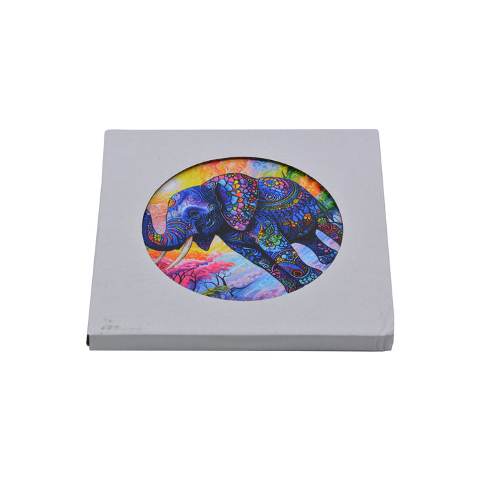 Posaolla colgante ceramica corcho elefante hilo azul 4217-5