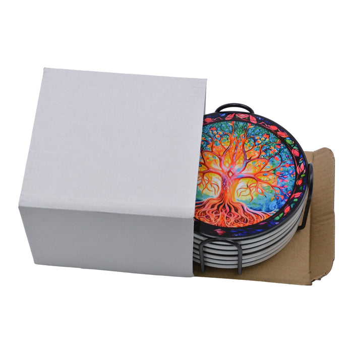 Posavasos ceramica corcho arbol de la vida 4218