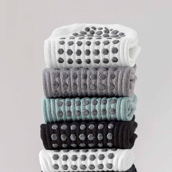 Calcetin algodon hombre yoga corto antideslizante colores 4090