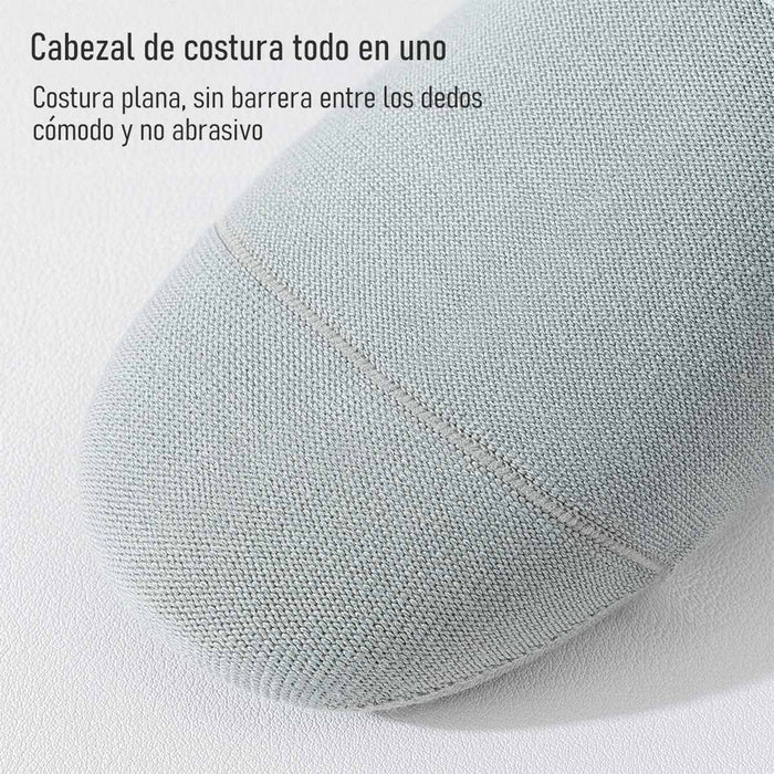 Calcetin algodon hombre yoga largo antideslizante gris claro 4094-3