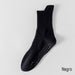 Calcetin algodon hombre yoga largo antideslizante negro 4094-1