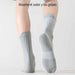 Calcetin algodon hombre yoga largo antideslizante gris claro 4094-3