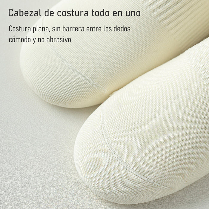 Calcetin algodon largo 2 rayas blanco 4093-2