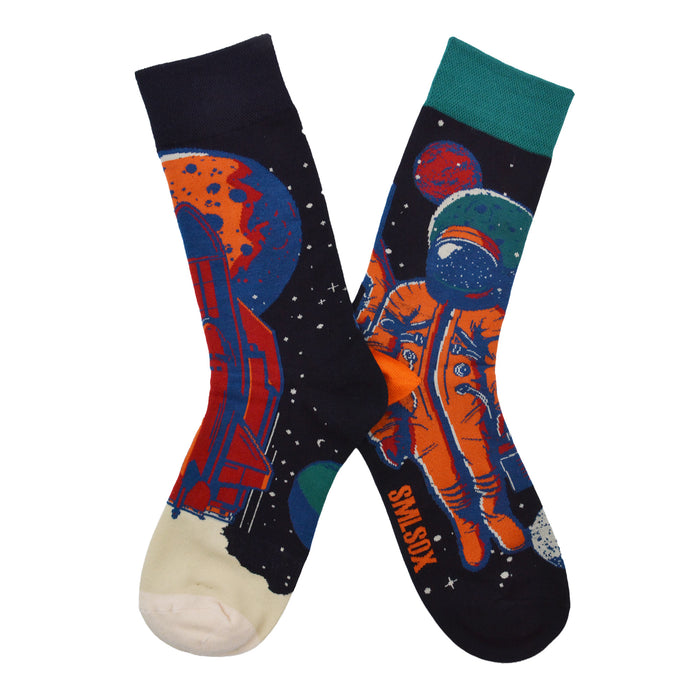Calcetin algodon largo ab doble diseno astronauta nave AB-15