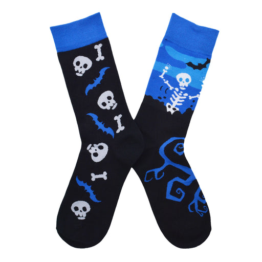 Calcetin algodon largo ab doble diseno calaveras AB-9