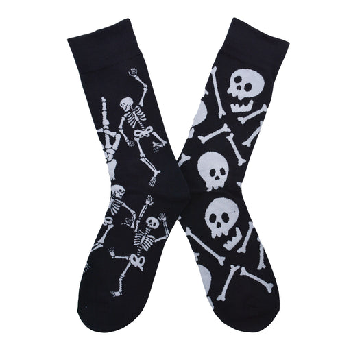 Calcetin algodon largo ab doble diseno calaveras huesos AB-8
