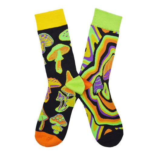 Calcetin algodon largo ab doble diseno callampas coloridas AB-2