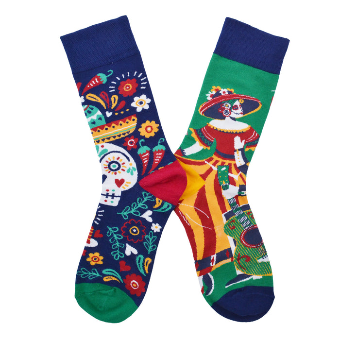 Calcetin algodon largo ab doble diseno catrina AB-7