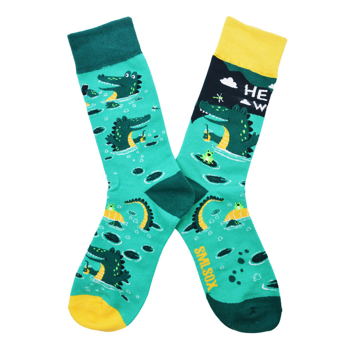 Calcetin algodon largo ab doble diseno cocodrilos AB-26