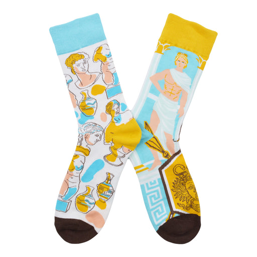 Calcetin algodon largo ab doble diseno esculturas AB-21