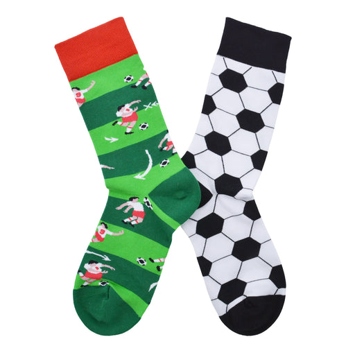 Calcetin algodon largo ab doble diseno futbol pelota AB-3