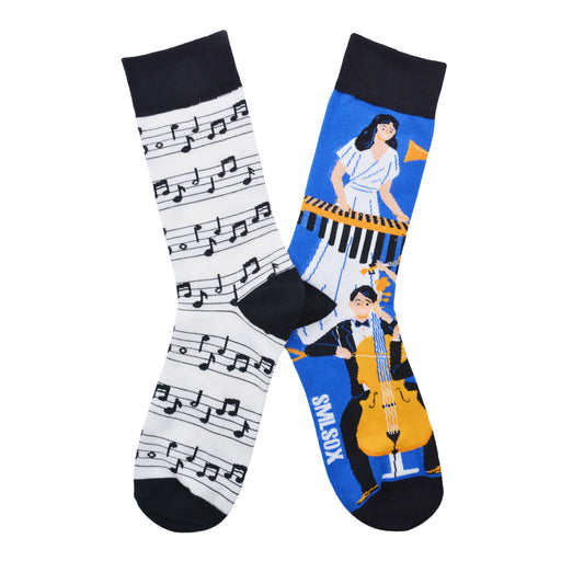 Calcetin algodon largo ab doble diseno musica orquesta AB-17