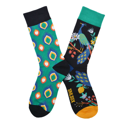 Calcetin algodon largo ab doble diseno pavo real AB-25