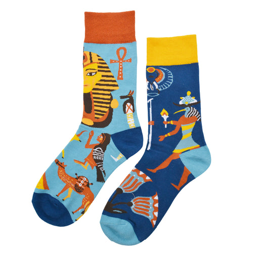 Calcetin algodon largo ab doble diseno  piramides egipcios AB-10