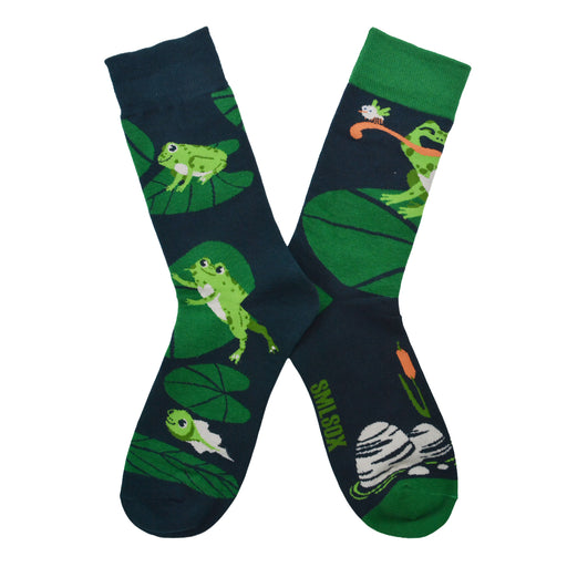 Calcetin algodon largo ab doble diseno sapo charco AB-27