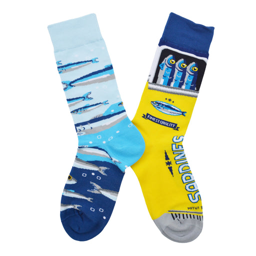 Calcetin algodon largo ab doble diseno sardinas AB-1