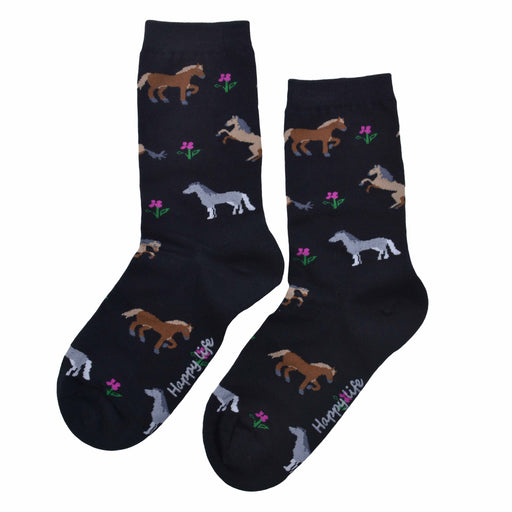 Calcetin algodon largo caballos colores 337