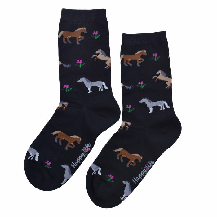 Calcetin algodon largo caballos colores 337