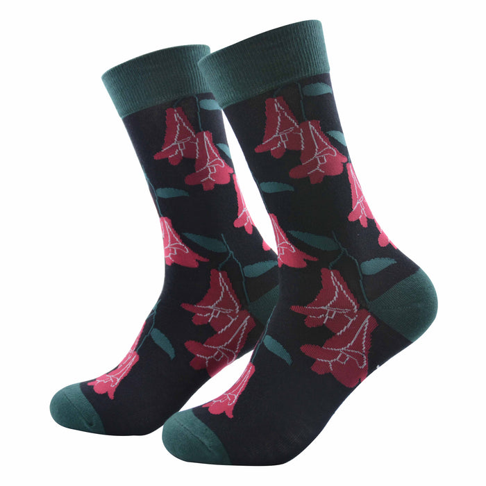 Calcetin algodon largo chile turista flor copihue mujer 370