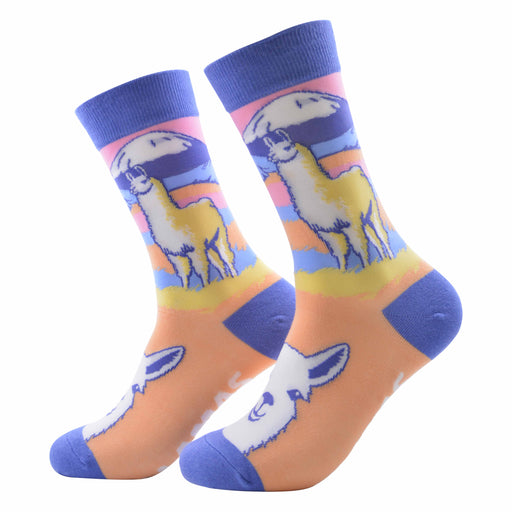 Calcetin algodon largo chile turista llama mujer 371