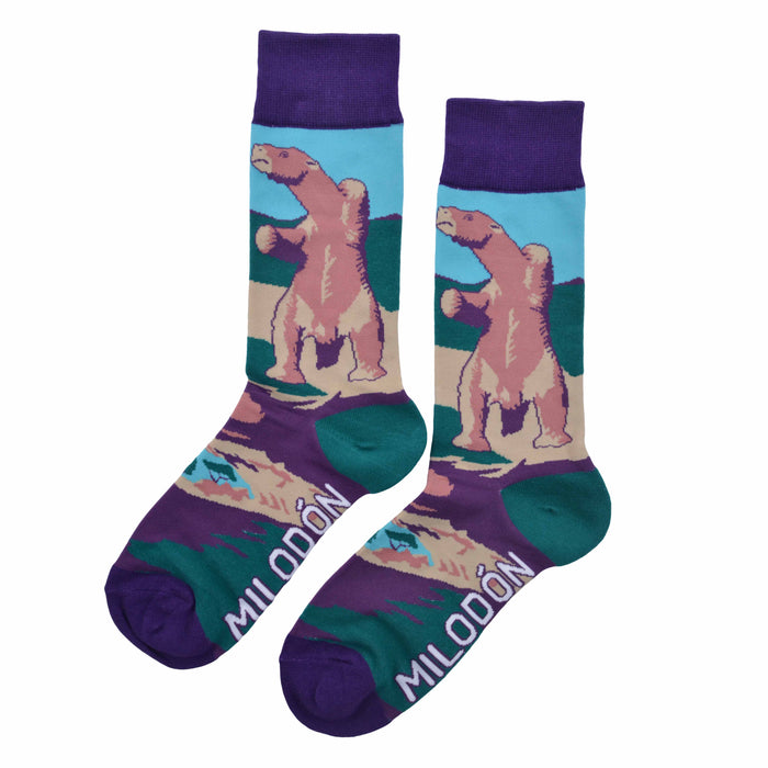 Calcetin algodon largo chile turista milodon mujer 357