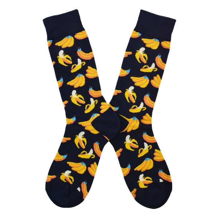 Calcetin algodon largo estampado racimos platanos 249