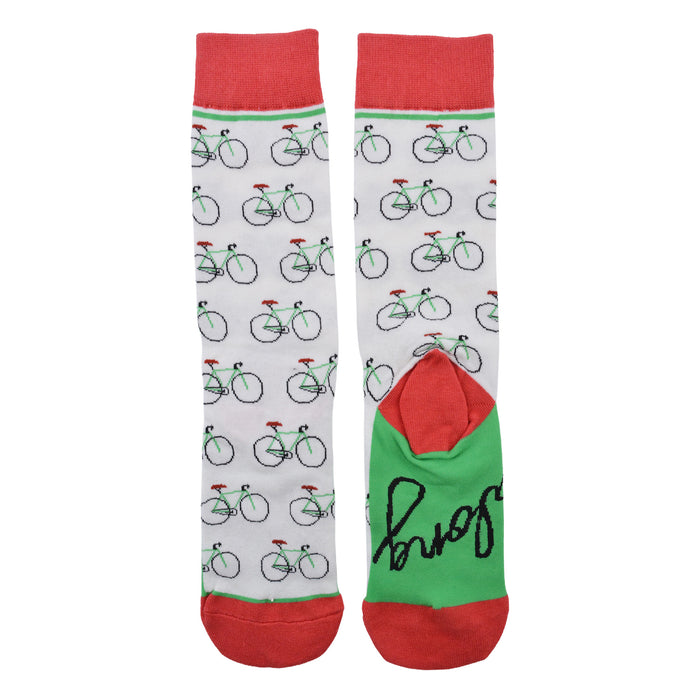 Calcetin algodon largo estampado bicicletas 261