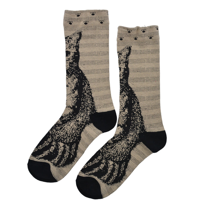 Calcetin algodon largo gato 327