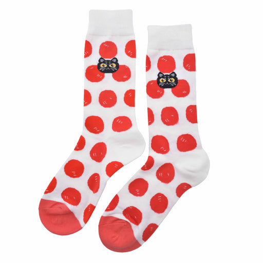 Calcetin algodon largo gato negro 330