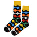 Calcetin algodon largo lineas colores 700
