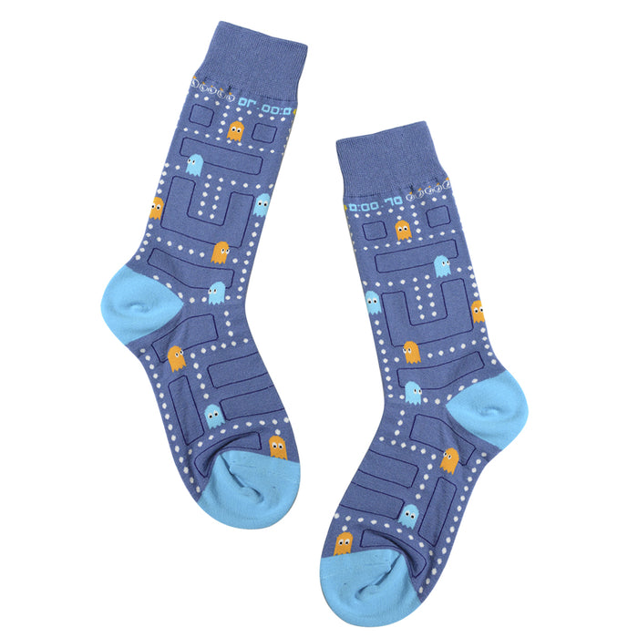 Calcetin algodon largo pacman fantasmas video juego talla 30-35 2113-92-1