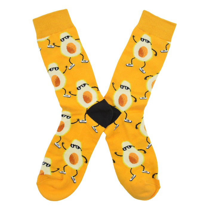 Calcetin algodon largo paltas amarillas 572 