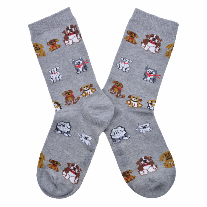 Calcetin algodon largo perros colores 338