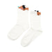 Calcetin algodon largo perro salchicha cafe blanco 375