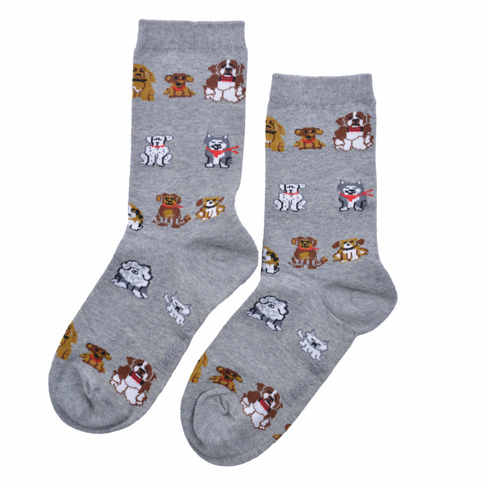 Calcetin algodon largo perros colores 338