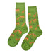 Calcetin algodon largo verde venado 241