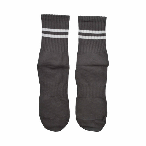 Calcetin algodon largo yoga gris antideslizante 3928-2