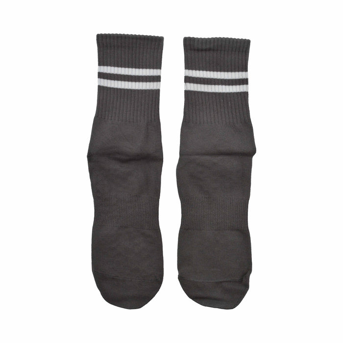 Calcetin algodon largo yoga gris antideslizante 3928-2