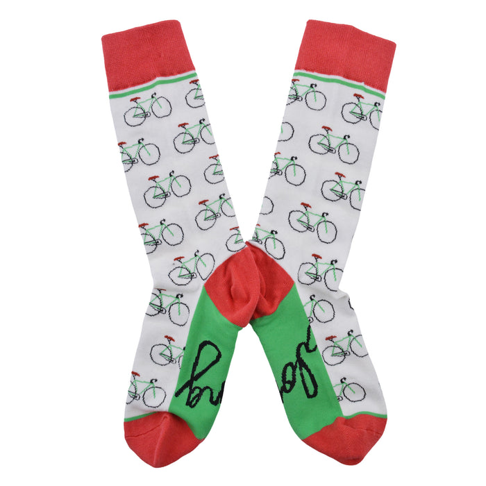 Calcetin algodon largo estampado bicicletas 261