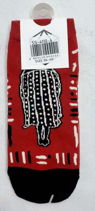 Calcetin corto algodon selknam rojo 4110-4