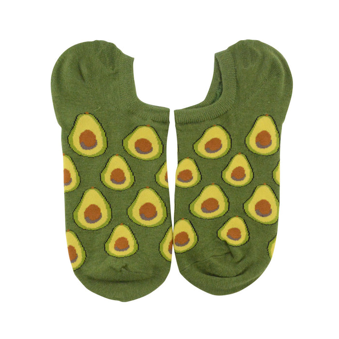 Calcetin corto invisible algodon palta verde 3523