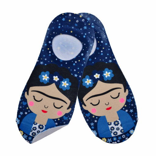Calcetin invisible poliester frida khalo azul arandano 1
