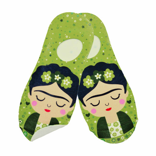 Calcetin invisible poliester frida khalo kiwi verde 6